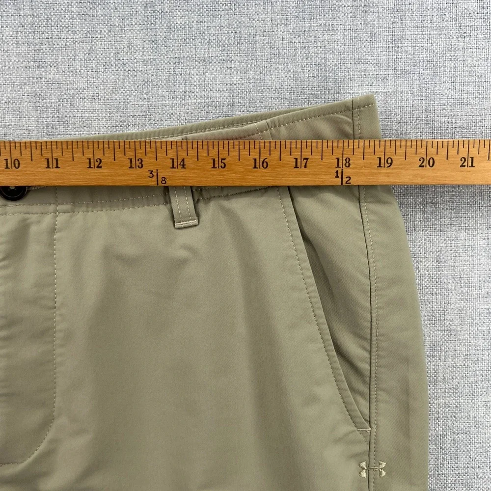 Under Armour Match Play Mens 38x30 Khaki Tan Performance Golf Pants Stretch Tech